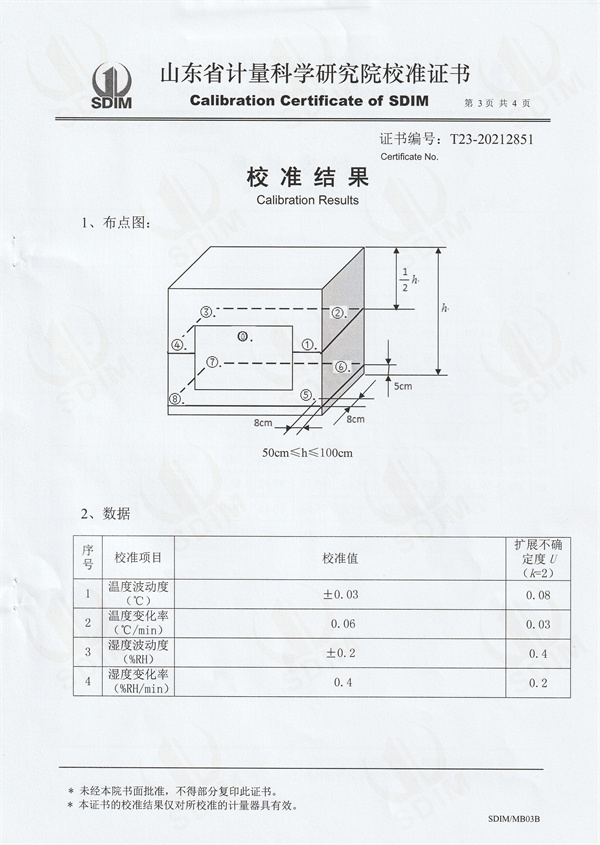 長春柯旭計量技術(shù)有限公司溫濕度檢定箱校準證書 (3).jpg